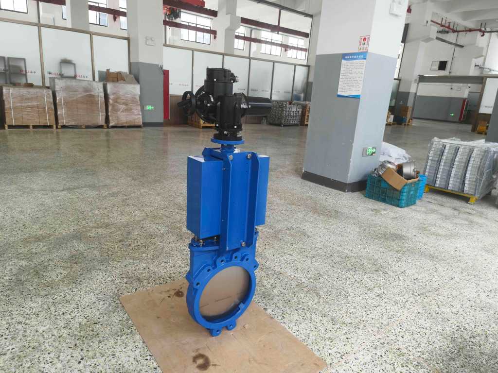 Injap pintu rata elektrik dari keluli tahan karat
