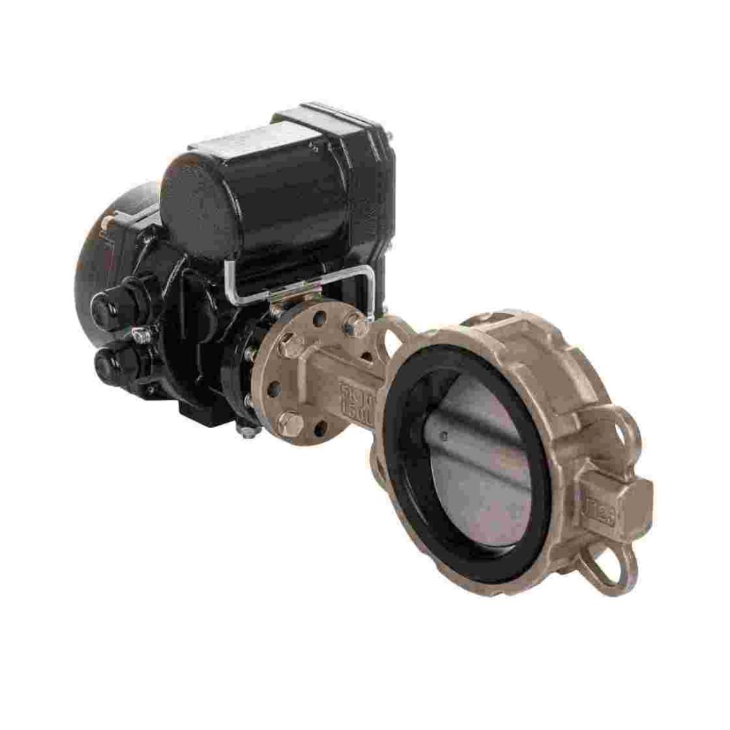 Injap kupu-kupu flange lembut elektrik